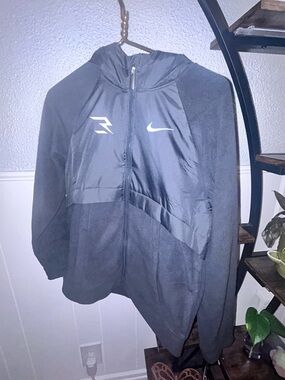 Nike Black Full-Zip Hoodie Jacket with Swoosh Youth XL